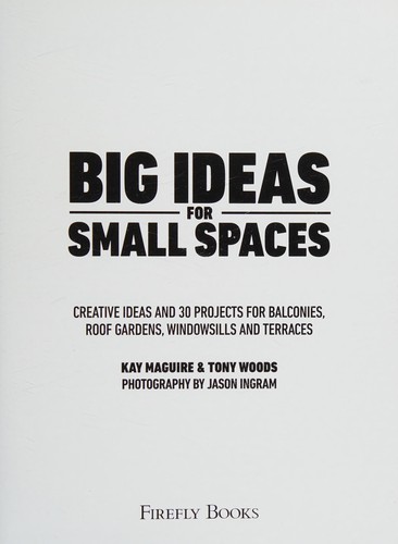 Cover for Big ideas for small spaces