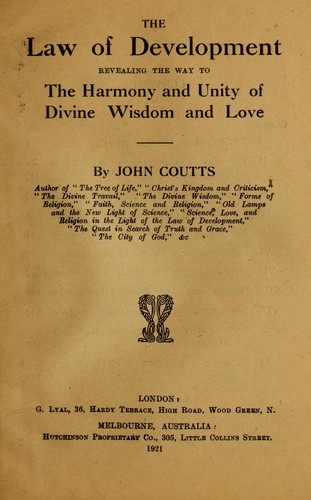 Cover for The law of development
