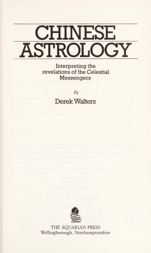 Cover for Chinese astrology