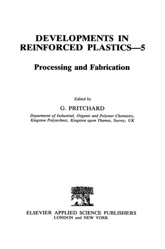 Cover for Developments in Reinforced Plastics--5