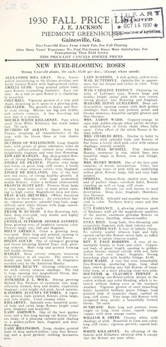 Cover for 1930 fall price list