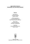 Cover for New directions in research on decision making