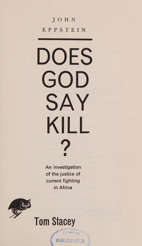 Cover for Does God say kill?