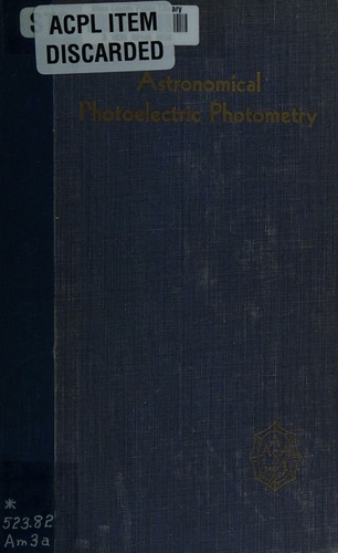 Cover for Astronomical photoelectric photometry