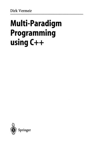 Cover for Multi-Paradigm Programming using C++