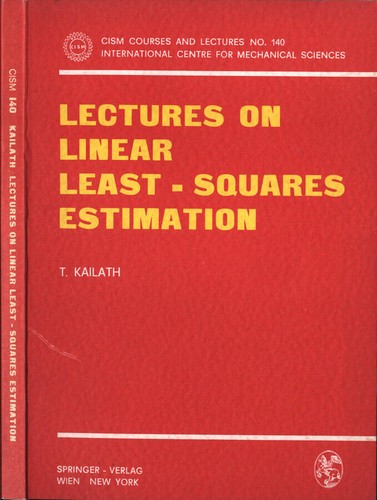Cover for Lectures on Linear Least-Squares Estimation