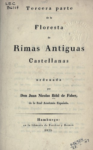 Cover for Floresta de rimas antiquas castellanas.