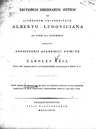 Cover for Operis Kluepfeliani De vita et scriptis Conradi Celtis Protucii particula X