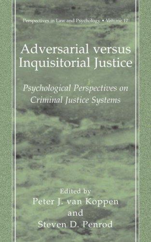 Cover for Adversarial Versus Inquisitorial Justice