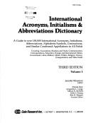 Cover for International Acronyms, Initialisms & Abbreviations Dictionary