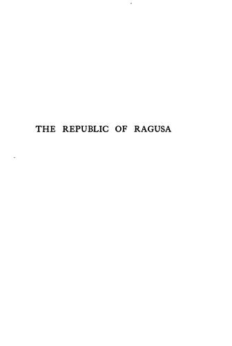 Cover for The republic of Ragusa