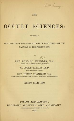 Cover for The occult sciences