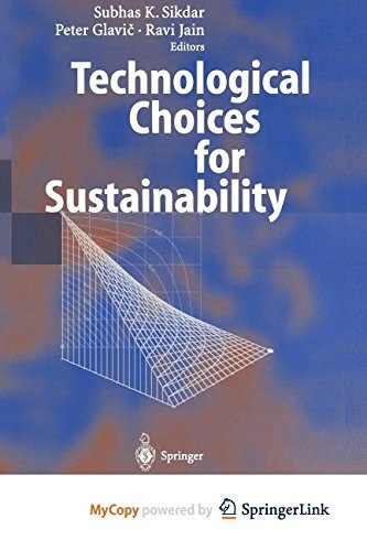 Cover for Technological Choices for Sustainability