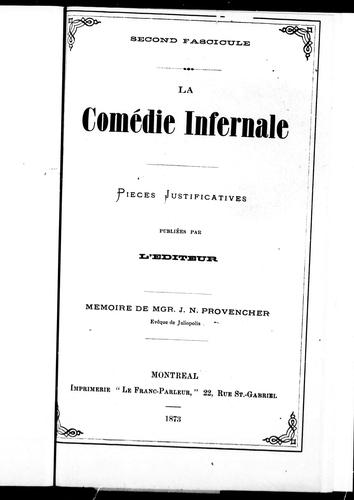 Cover for La Comédie infernale