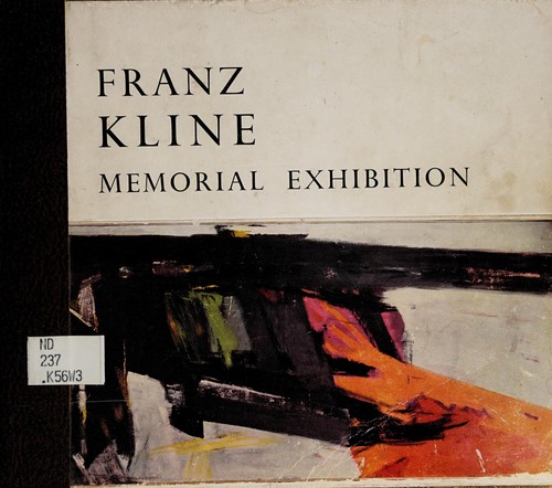 Cover for Franz Kline Memorial Exhibition.