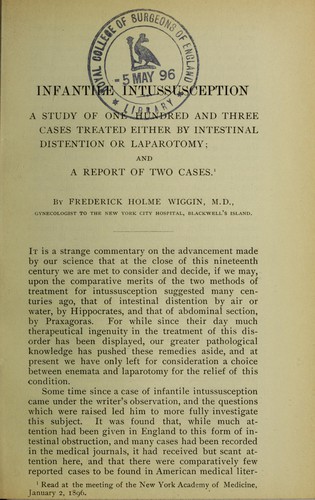 Cover for Infantile intussusception
