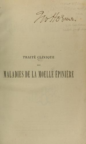 Cover for Traité clinique des maladies de la moelle épinière