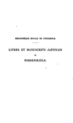 Cover for Catalogue de la bibliothèque japonaise de Nordenskiöld