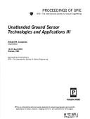 Cover for Unattended ground sensor technologies and applications III