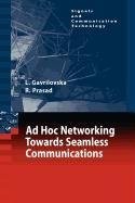 Cover for Ad-Hoc Networking Towards Seamless Communications