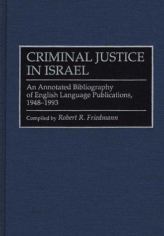 Cover for Criminal justice in Israel