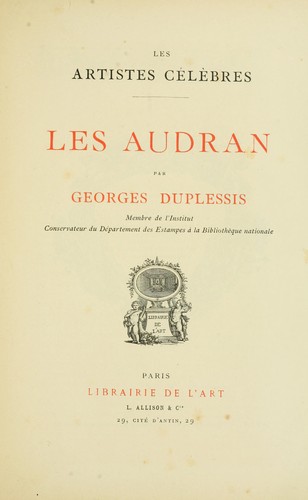Cover for Les Audran