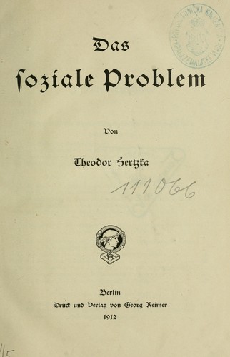 Cover for Das soziale Problem