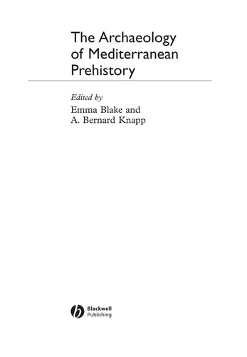 Cover for The archaeology of Mediterranean prehistory