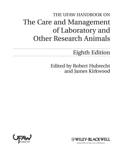 Cover for The UFAW handbook on the care and management of laboratory and other research animals.