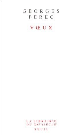 Cover for Voeux (La Librairie du XXe siecle)