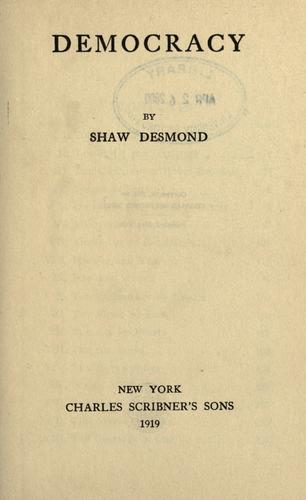 Cover for Democracy