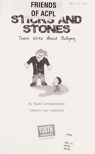 Cover for Sticks and stones