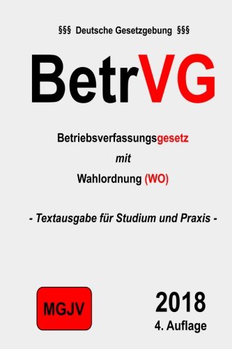 Cover for Betriebsverfassungsgesetz - BetrVG