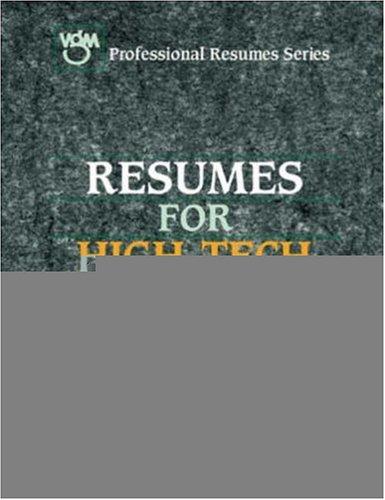 Cover for Resumes for high tech-careers