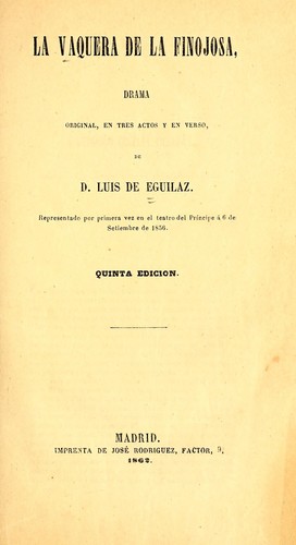 Cover for La vaquera de la Finojosa