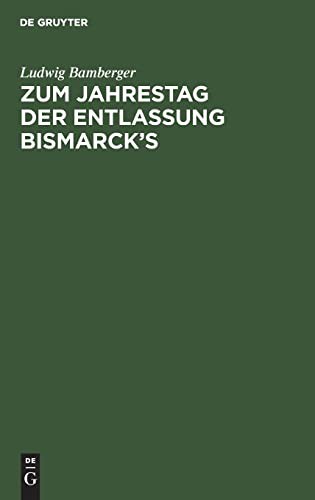 Cover for Zum Jahrestag der Entlassung Bismarck's