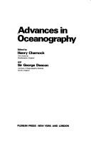 Cover for Advances in oceanography