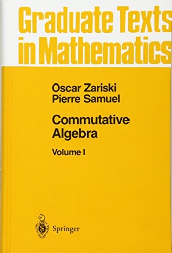 Cover for Commutative algebra.