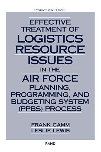 Cover for Effective treatment of logistics resource issues in the Air Force planning, programming, and budgeting system (PPBS) process