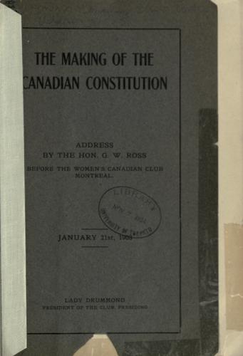 Cover for The making of our constitution