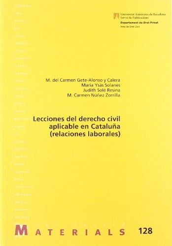 Cover for Lecciones del derecho civil aplicable en Catalua