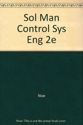 Cover for Solutions Manual Control Systems Engineering