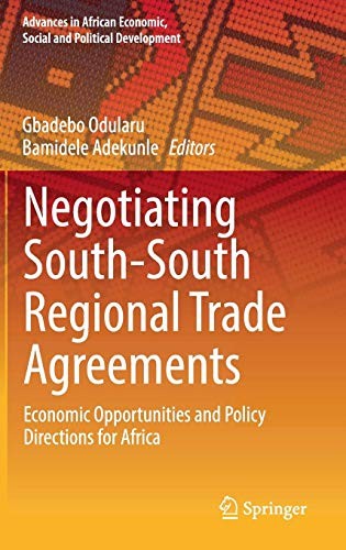Cover for Negotiating South-South Regional Trade Agreements