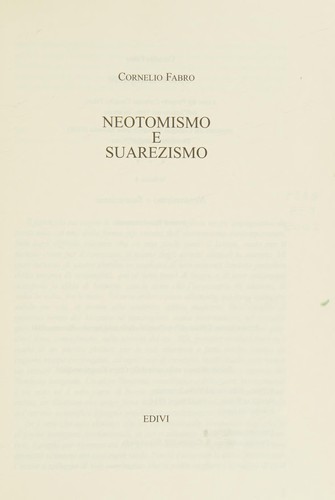 Cover for Neotomismo e suarezismo