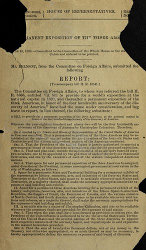 Cover for Permanent exposition of the three Americas.