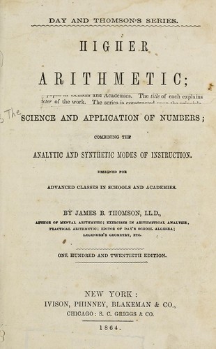 Cover for Higher arithmetic
