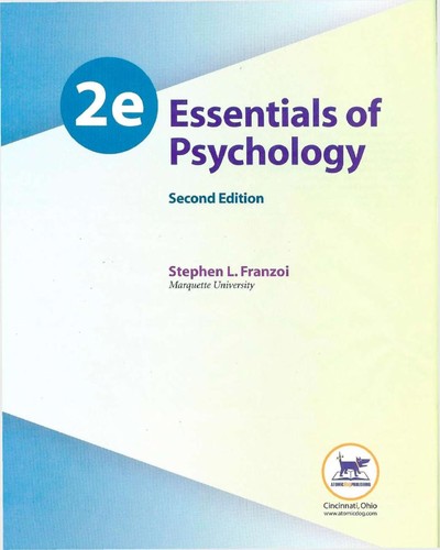Cover for Essentials of psychology