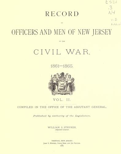 Cover for Record of officers and men of New Jersey in the civil war, 1861-1865.