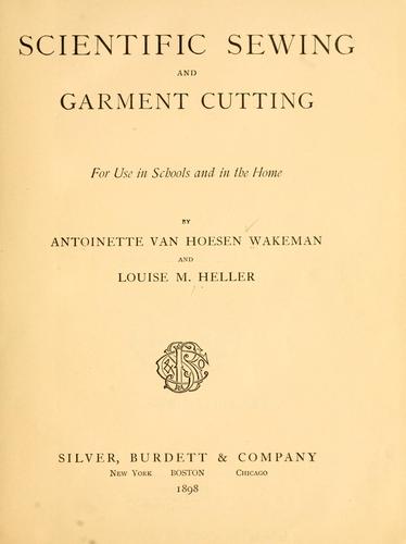 Cover for Scientific sewing and garment cutting, for use in schools and in the home