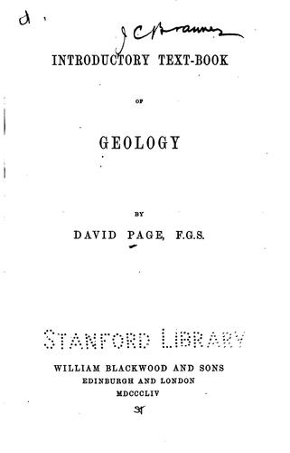 Cover for Introductory Text-book of Geology
